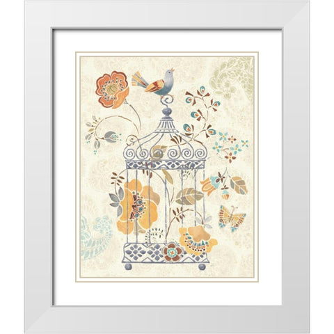 Free Spirit II White Modern Wood Framed Art Print with Double Matting by Brissonnet, Daphne