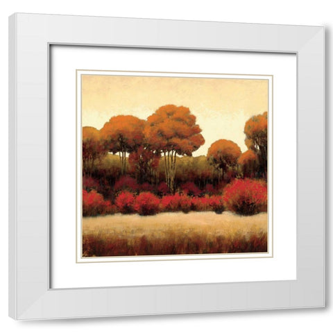 Autumn Forest II White Modern Wood Framed Art Print with Double Matting by Wiens, James