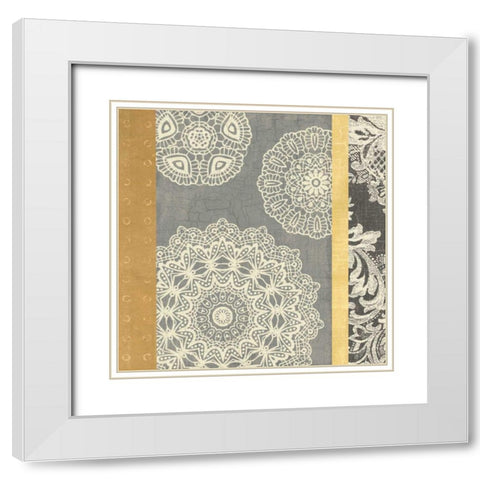 Contemporary Lace II White Modern Wood Framed Art Print with Double Matting by Hershey, Moira