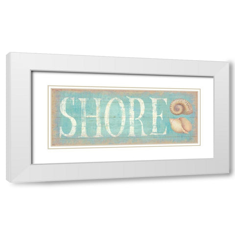 Pastel Shore White Modern Wood Framed Art Print with Double Matting by Brissonnet, Daphne