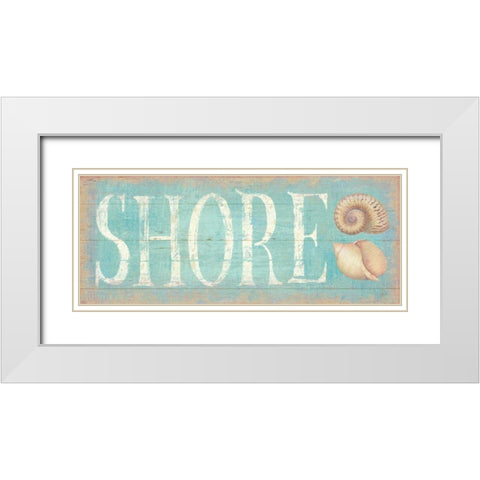 Pastel Shore White Modern Wood Framed Art Print with Double Matting by Brissonnet, Daphne