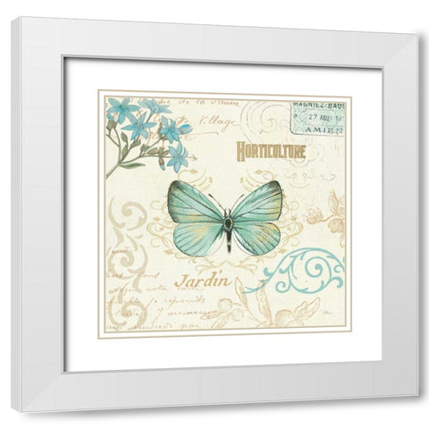 Natural Elegance II White Modern Wood Framed Art Print with Double Matting by Pela Studio