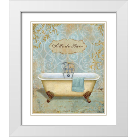 Salle de Bain I White Modern Wood Framed Art Print with Double Matting by Brissonnet, Daphne