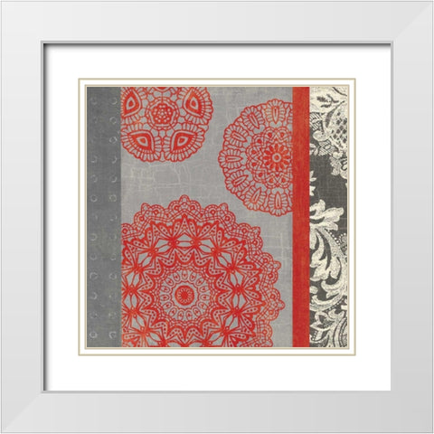 Contemporary Lace II White Modern Wood Framed Art Print with Double Matting by Hershey, Moira