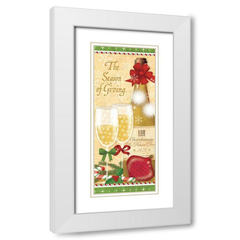 Holiday Cheers II White Modern Wood Framed Art Print with Double Matting by Charron, Veronique