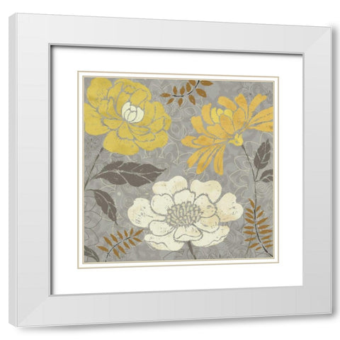 Morning Tones Gold II White Modern Wood Framed Art Print with Double Matting by Brissonnet, Daphne