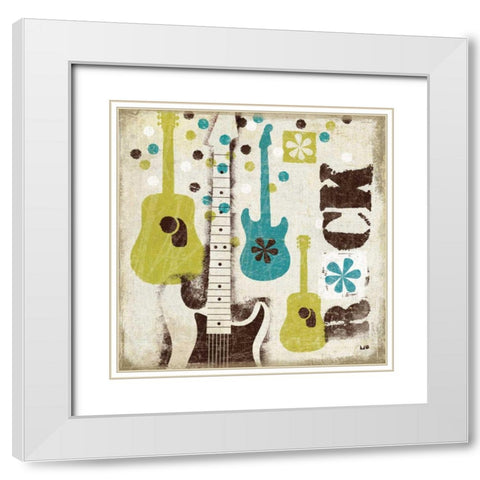 60s Revival I White Modern Wood Framed Art Print with Double Matting by Mullan, Michael