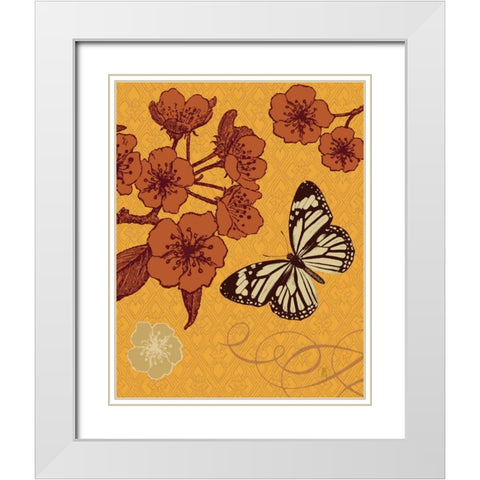 Orchard Bloom White Modern Wood Framed Art Print with Double Matting by Studio Mousseau