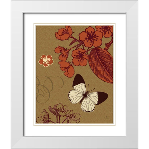 Orchard Travels White Modern Wood Framed Art Print with Double Matting by Studio Mousseau