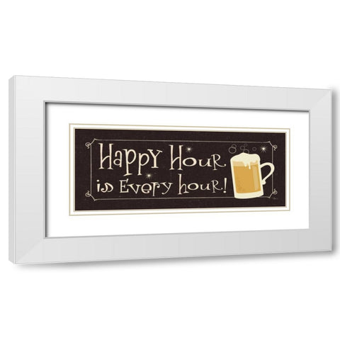 Group Therapy IV White Modern Wood Framed Art Print with Double Matting by Pela Studio