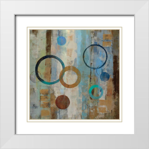 Bubble Graffiti II White Modern Wood Framed Art Print with Double Matting by Vassileva, Silvia