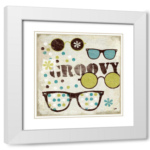 60s Revival III White Modern Wood Framed Art Print with Double Matting by Mullan, Michael