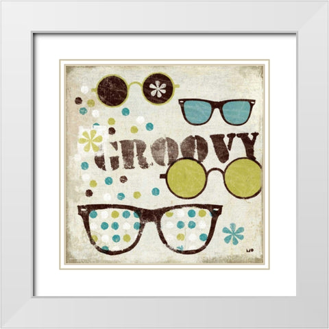 60s Revival III White Modern Wood Framed Art Print with Double Matting by Mullan, Michael