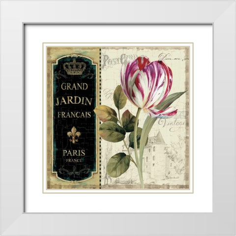 Garden View II White Modern Wood Framed Art Print with Double Matting by Audit, Lisa