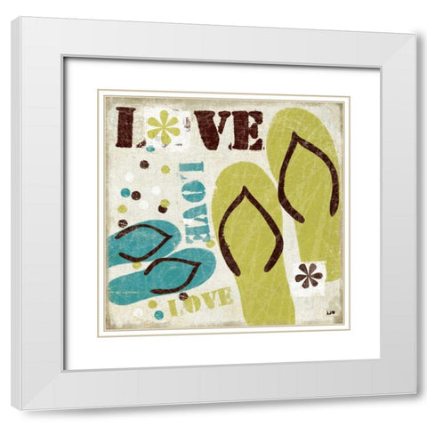 60s Revival IV White Modern Wood Framed Art Print with Double Matting by Mullan, Michael