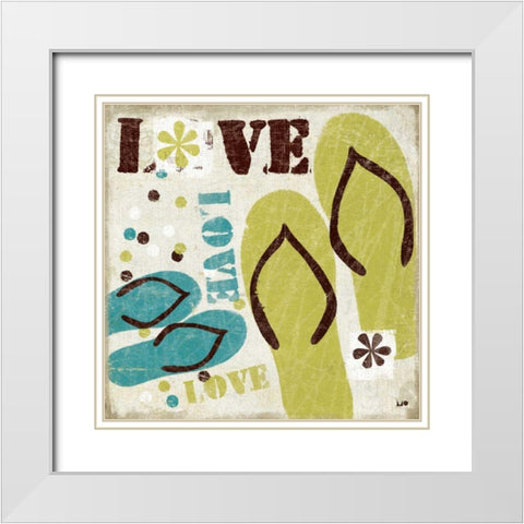 60s Revival IV White Modern Wood Framed Art Print with Double Matting by Mullan, Michael