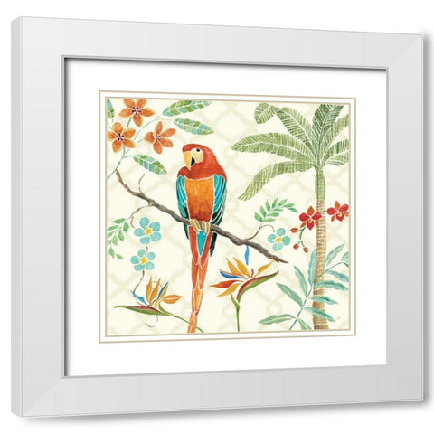 Tropical Paradise II White Modern Wood Framed Art Print with Double Matting by Brissonnet, Daphne