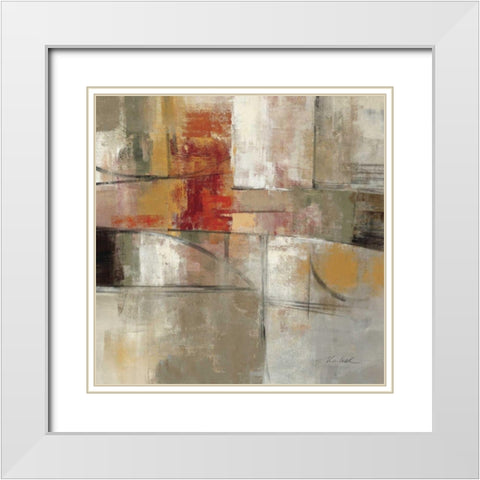 Trajectory White Modern Wood Framed Art Print with Double Matting by Vassileva, Silvia