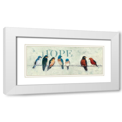 The Usual Suspects Panel II - Believe White Modern Wood Framed Art Print with Double Matting by Tillmon, Avery