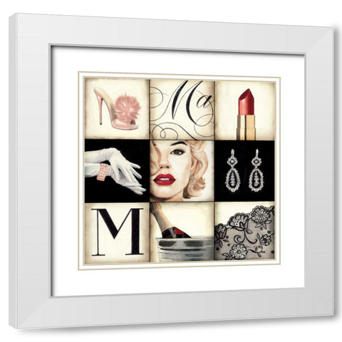 Madison Avenue Square White Modern Wood Framed Art Print with Double Matting by Fabiano, Marco