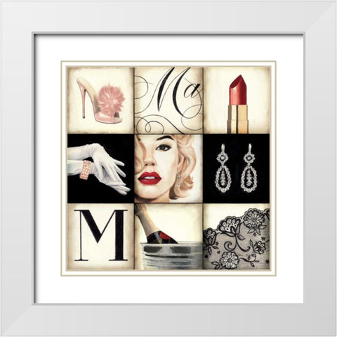 Madison Avenue Square White Modern Wood Framed Art Print with Double Matting by Fabiano, Marco