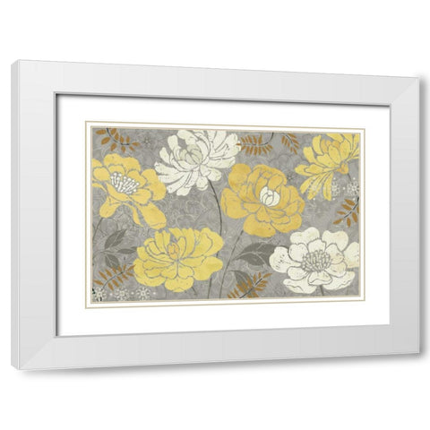 Morning Tones Gold III White Modern Wood Framed Art Print with Double Matting by Brissonnet, Daphne