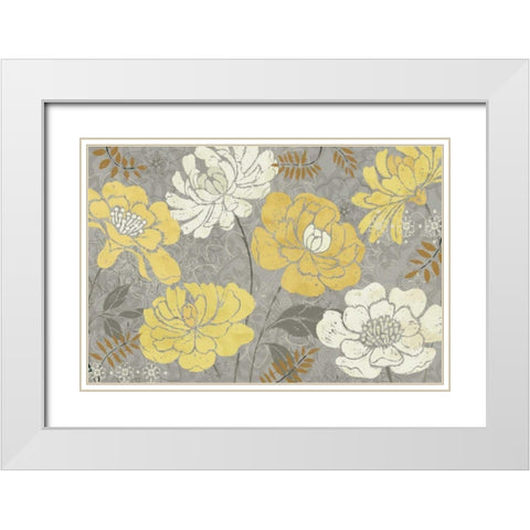 Morning Tones Gold III White Modern Wood Framed Art Print with Double Matting by Brissonnet, Daphne