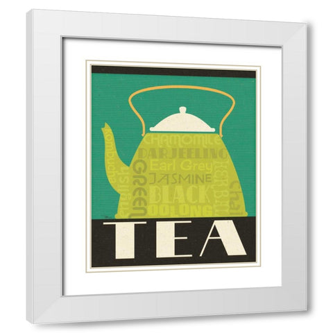 Kitchen It! IV White Modern Wood Framed Art Print with Double Matting by Pela Studio