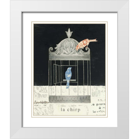 La Chirp White Modern Wood Framed Art Print with Double Matting by Adams, Emily