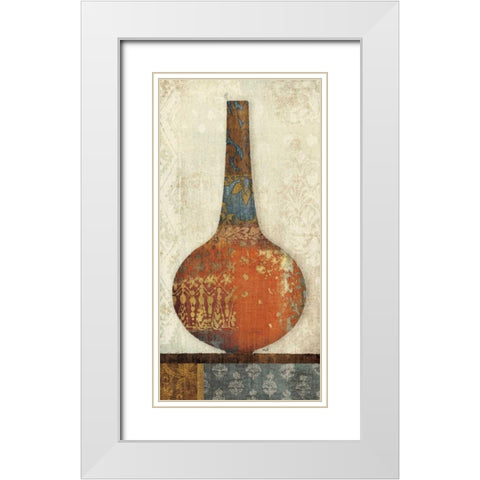 Indian Vessels I White Modern Wood Framed Art Print with Double Matting by Hershey, Moira