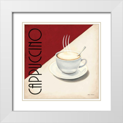 Cafe Moderne II White Modern Wood Framed Art Print with Double Matting by Fabiano, Marco