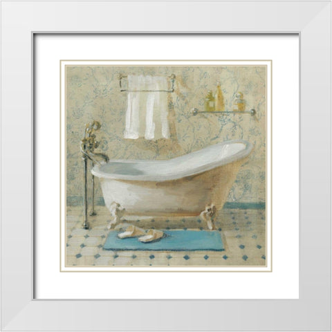 Victorian Bath III White Modern Wood Framed Art Print with Double Matting by Nai, Danhui