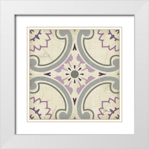 Lavender Glow Square XI White Modern Wood Framed Art Print with Double Matting by Pela Studio