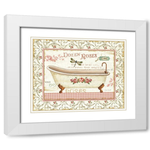 Rose Garden IV White Modern Wood Framed Art Print with Double Matting by Audit, Lisa