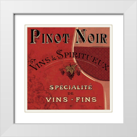 Red Label II White Modern Wood Framed Art Print with Double Matting by Pela Studio