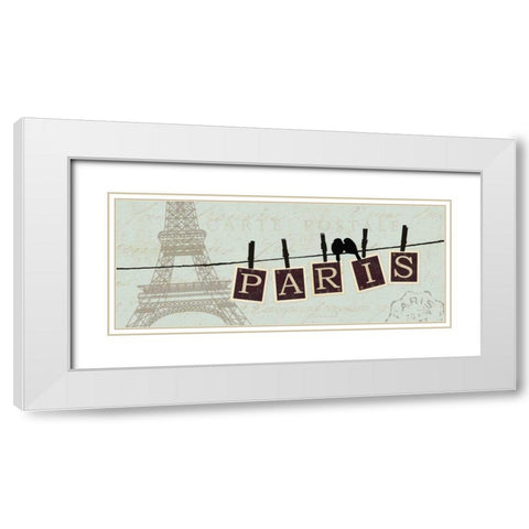 Migration I White Modern Wood Framed Art Print with Double Matting by Pela