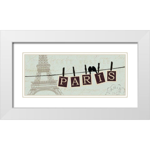 Migration I White Modern Wood Framed Art Print with Double Matting by Pela