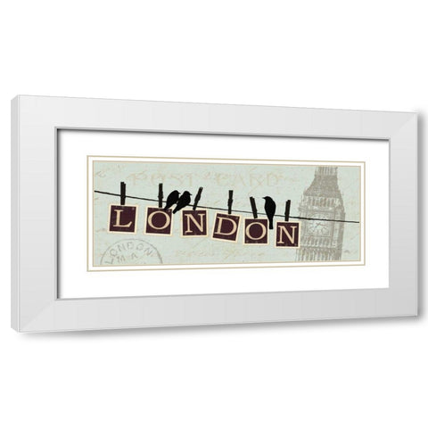 Migration II White Modern Wood Framed Art Print with Double Matting by Pela