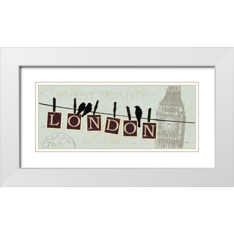 Migration II White Modern Wood Framed Art Print with Double Matting by Pela