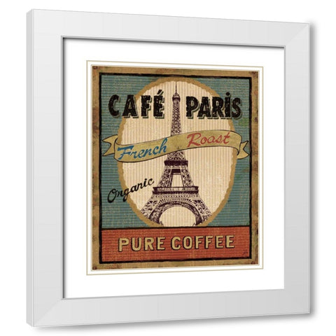 Coffee Blend II White Modern Wood Framed Art Print with Double Matting by Brissonnet, Daphne