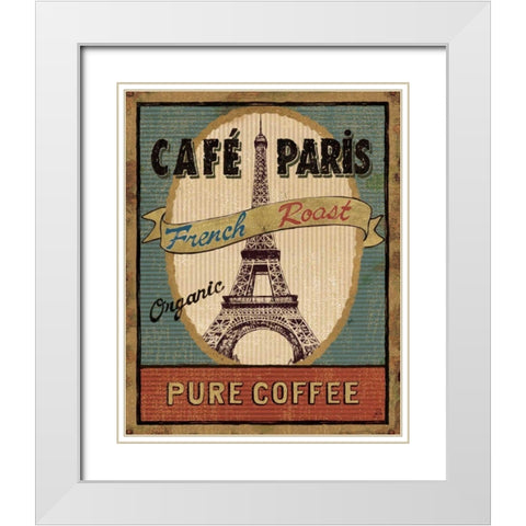 Coffee Blend II White Modern Wood Framed Art Print with Double Matting by Brissonnet, Daphne