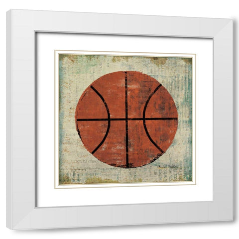 Ball II White Modern Wood Framed Art Print with Double Matting by Mullan, Michael