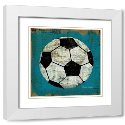 Ball III White Modern Wood Framed Art Print with Double Matting by Mullan, Michael