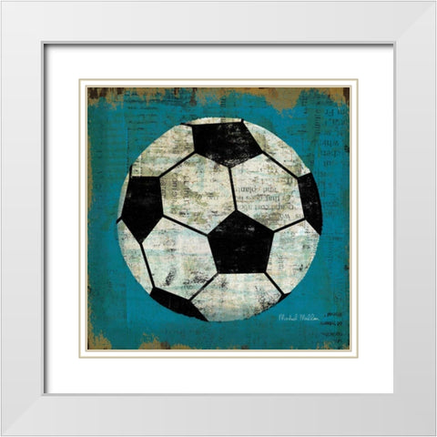 Ball III White Modern Wood Framed Art Print with Double Matting by Mullan, Michael