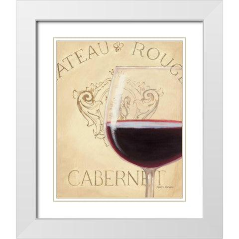 Chateau Nouveau Element IX White Modern Wood Framed Art Print with Double Matting by Fabiano, Marco