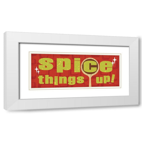 Kitchen It VII White Modern Wood Framed Art Print with Double Matting by Pela Studio