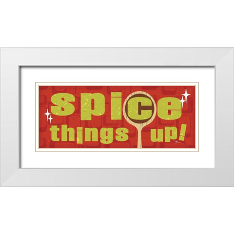 Kitchen It VII White Modern Wood Framed Art Print with Double Matting by Pela Studio