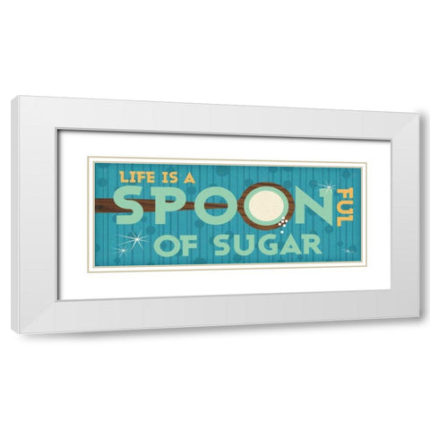 Kitchen It VIII White Modern Wood Framed Art Print with Double Matting by Pela Studio