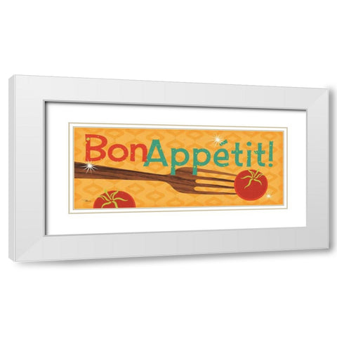 Kitchen It IX White Modern Wood Framed Art Print with Double Matting by Pela Studio