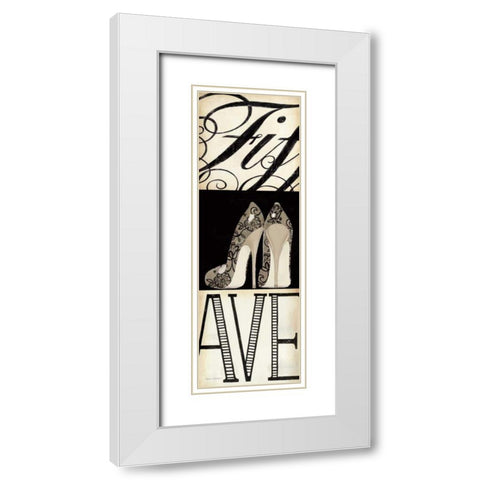 Fifth and Madison III White Modern Wood Framed Art Print with Double Matting by Fabiano, Marco